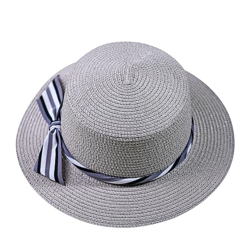 2019  High Quality Fashion Grey Summer Uv Protectionr Straw Boater Hat
