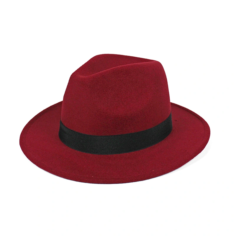 Hot Selling Chinese Wholesale Felt Panama Ladies Hat with Ribbon Tape