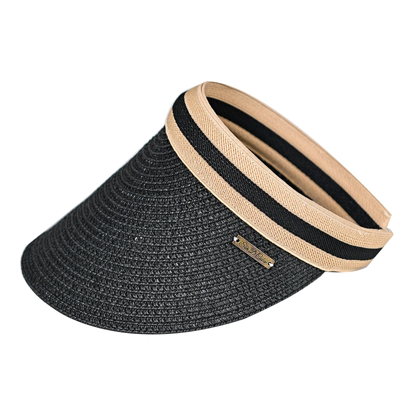 Summer Wholesale Wide Brimmed Ladies Paper Made Uv Sun Visor Hat