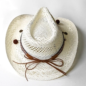 Fashion metal accessories for Paper bulk cheap cowboy hat