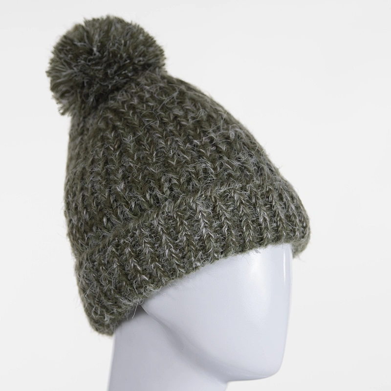 2020 Fashion winter hat fake fur  pom pom knitted custom Beanie