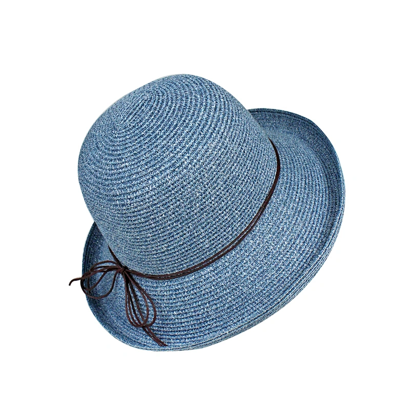 2020 Fashionable Big Brim Ladies Paper Folding Straw Hat