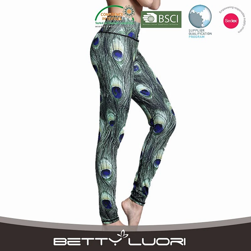 Quick dry girl's printed fitness yoga pants leggings