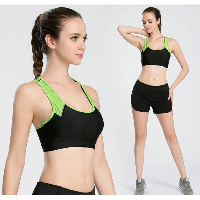 Ladies flexible cheap polyester great stretch sport bra for woman