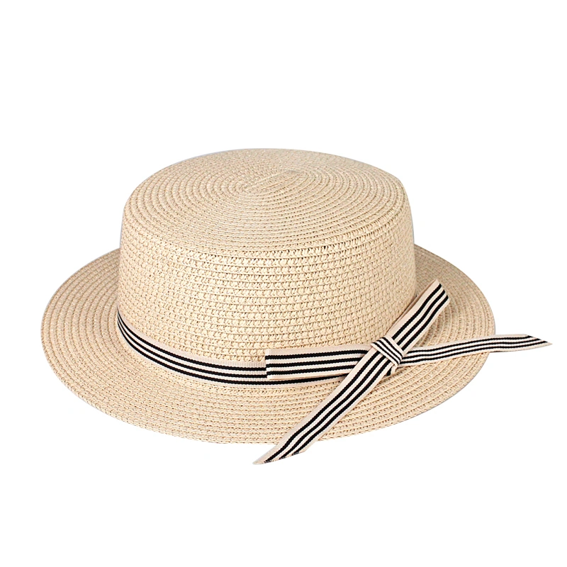 Wholesale China Natural Color Summer natural girl straw boater hat wholesale