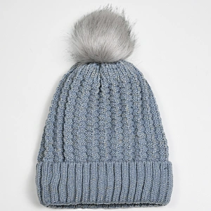 2020 Winter fashion acrylic w lurex kids knitted beanie hat
