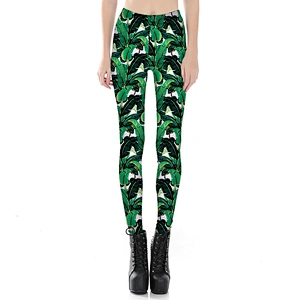 Women Skinny Leggings High Waist Elastic Yoga Fitness 3D Printed Trouser