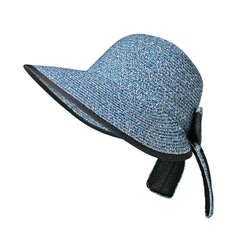 Summer Anti UV and Breathable and Foldable European Style Hat Cap with Big Bowknot