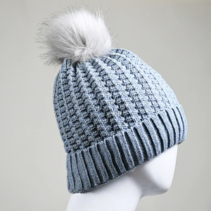 2020 Winter fashion acrylic w lurex kids knitted beanie hat