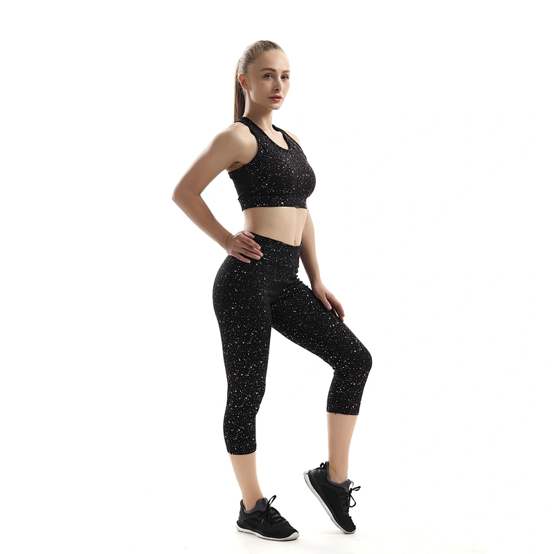 Hot Sale Gym Apparel Tights Woman Fitness High Waisted Yoga Capri Pants Leggings