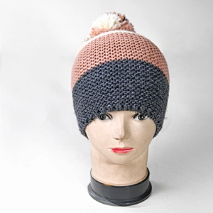 Popular Winter acrylic knitted scarf and hat set