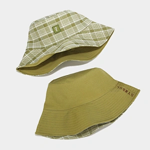 Women's fashon 100%polyester w double face Bucket Hat