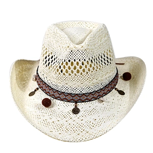 Fashion metal accessories for Paper bulk cheap cowboy hat