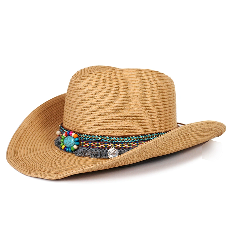 Fashion Sun Protection Paper Straw Men Cowboy Paper Hat