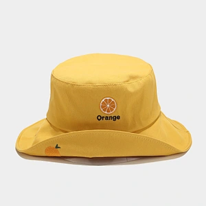 Ladies Fashion Custom Design Cheap 100% Polyester W embroided fruit Bucket Hat