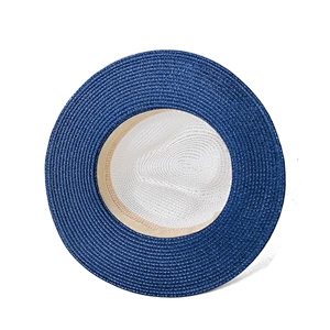 Summer big brim natural and blue china cowboy hat