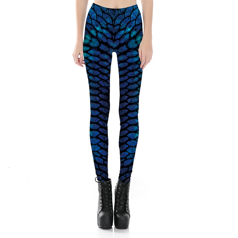 Women  Digital Printed High Waist Leggings Tights Sexy Smooth Pants