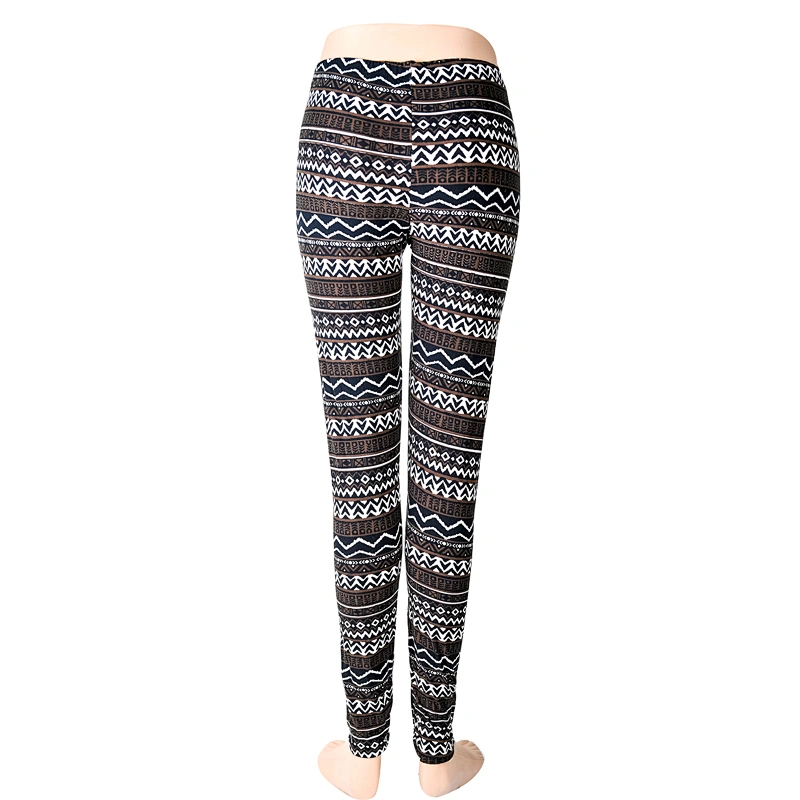 100%polyester Women slemless printed legging