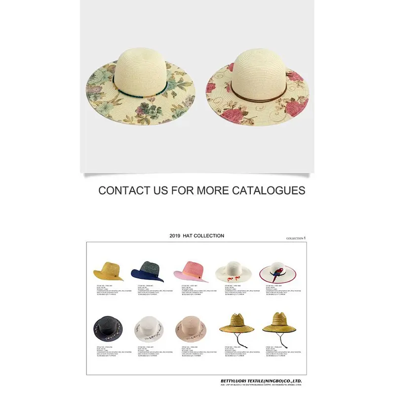 Fashion cheaper printed panama straw hat