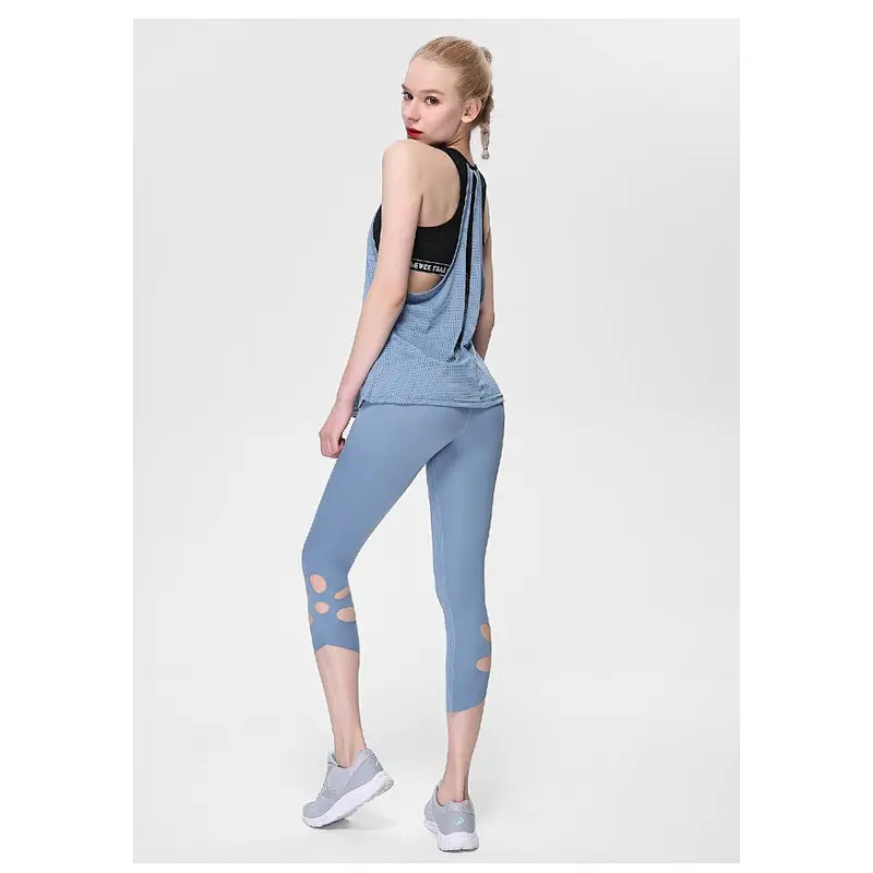 New arrival wholesale custom fashion cropped capri gym yoga fitness sexy leggings for women
