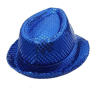 Wholesales Bulk Men and Women Colorful Dance Party  Sequins Fedora Hats