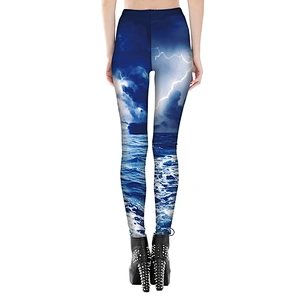 Womens 3D Digital Print Stretch Summer Ankle Length Leggings