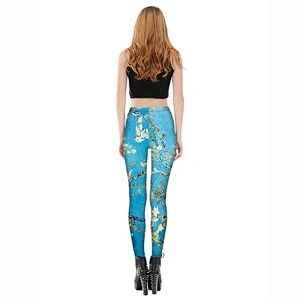 Newest Elastic Slimming  Digital Printing  Leggings Footless Tights