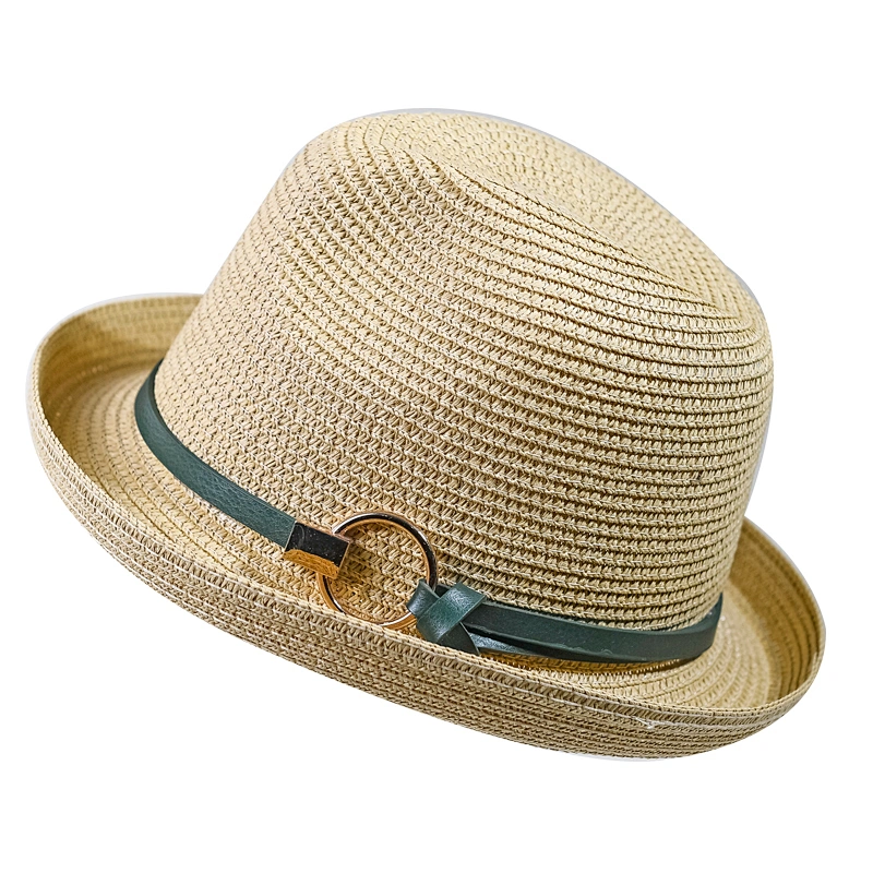 Summer Cool metal accessories natural wholesale straw cowboy hats