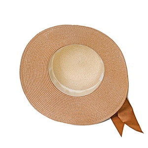 White and nature Summer 100%paper straw hats for women
