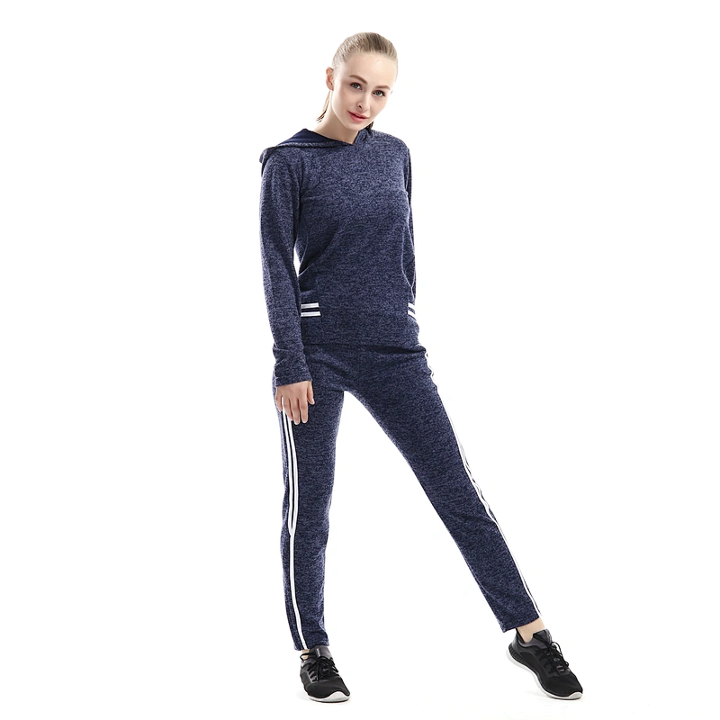 Two pieces long sleeve tops and pants activewear wholesale women sportswear