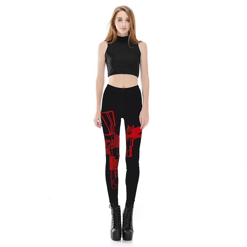 Women's Fashion Sexy Digital Print Pattern Stretch Leggings