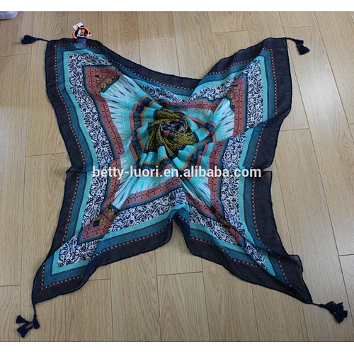 100%POLYESTER SQUARE SCARF