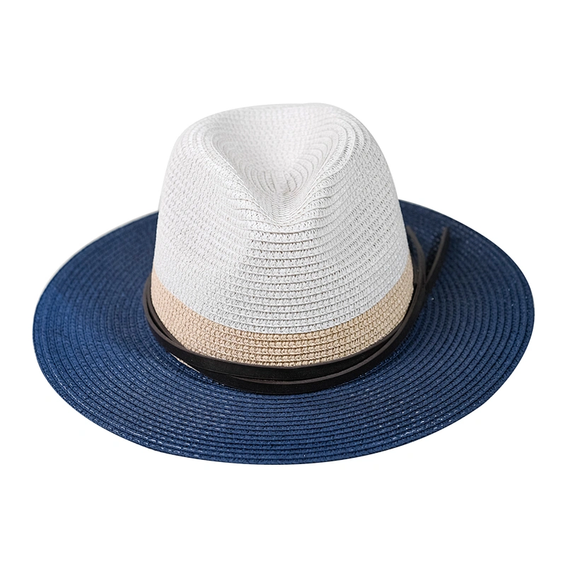 Summer big brim natural and blue china cowboy hat