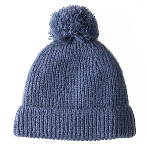 Women 's Wholesale winter custom knitted w pom pom beanie hat