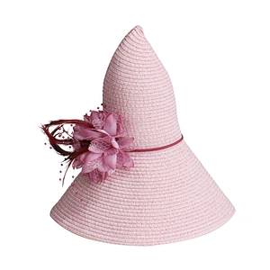 Good Quality UV Protection Washable and Foldable UV Sunscreen One Removable Flower Pin Decoration Summer Beach Straw Hat