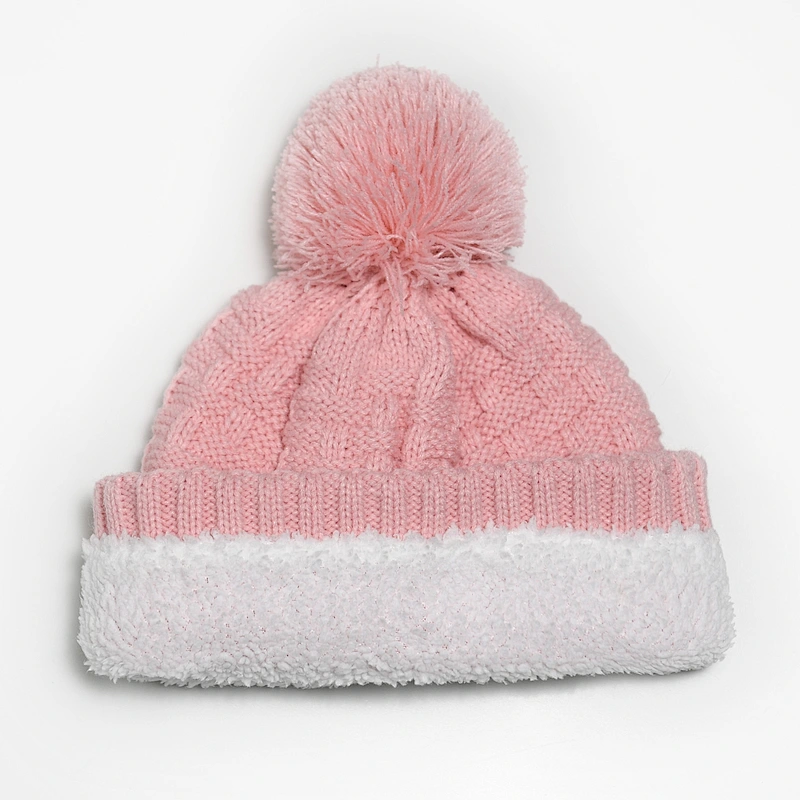 Women 's Wholesale winter custom acrylic knitted beanie hat