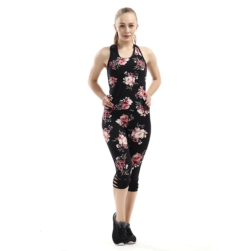 Women Wholesale Sport Cloths  Fitness Leggings and Tops Set