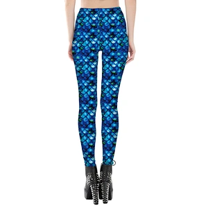 Blue Milk Digital Print Women Mermaid Leggings
