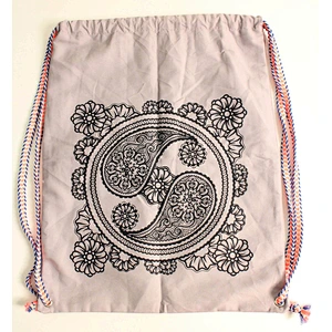 Fashion Printing Women Cotton Twill Rope bag