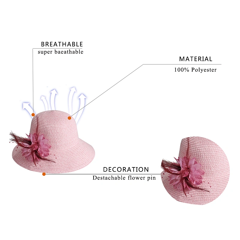 2020 Designer Braided Foldable Fashion Summer Straw Women hat