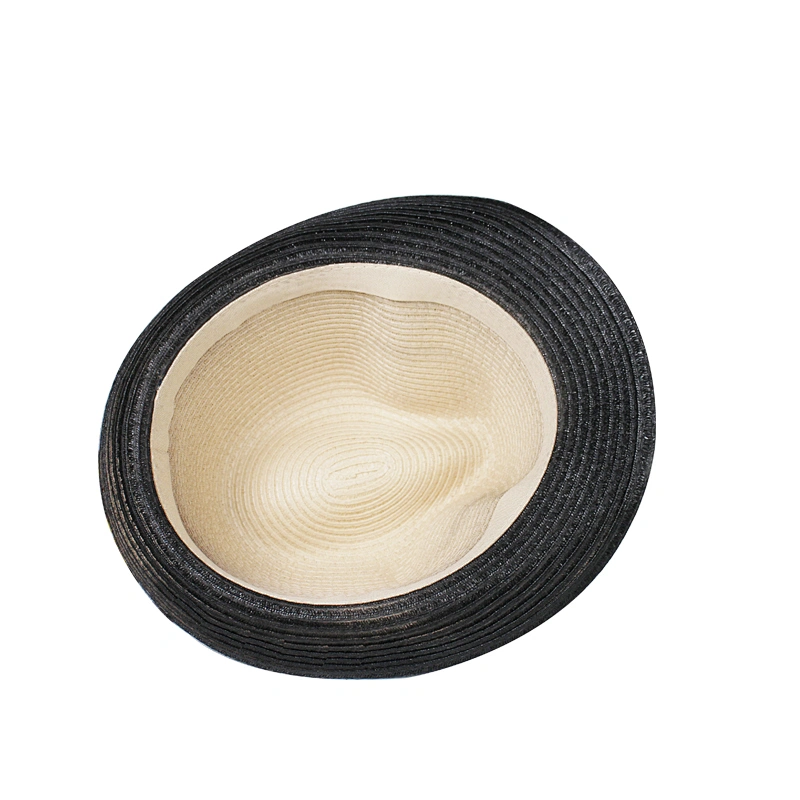 Wholesale Black Paper Braided Straw Mens Trilby Hat