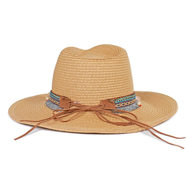 Fashion Sun Protection Paper Straw Men Cowboy Paper Hat