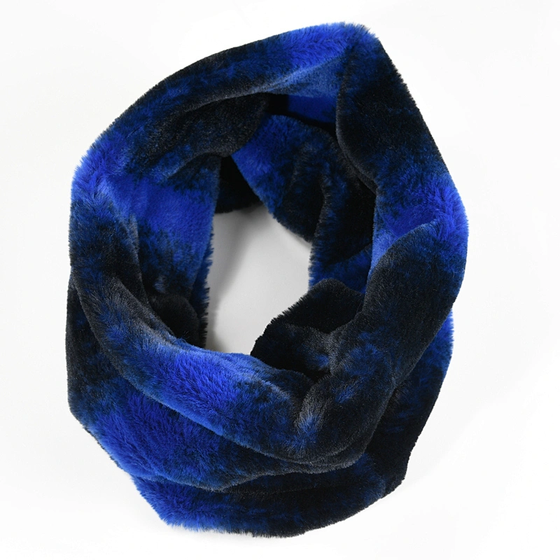 2019 custom wholesale cheap multi-color fake fur women fashion young tube scarf
