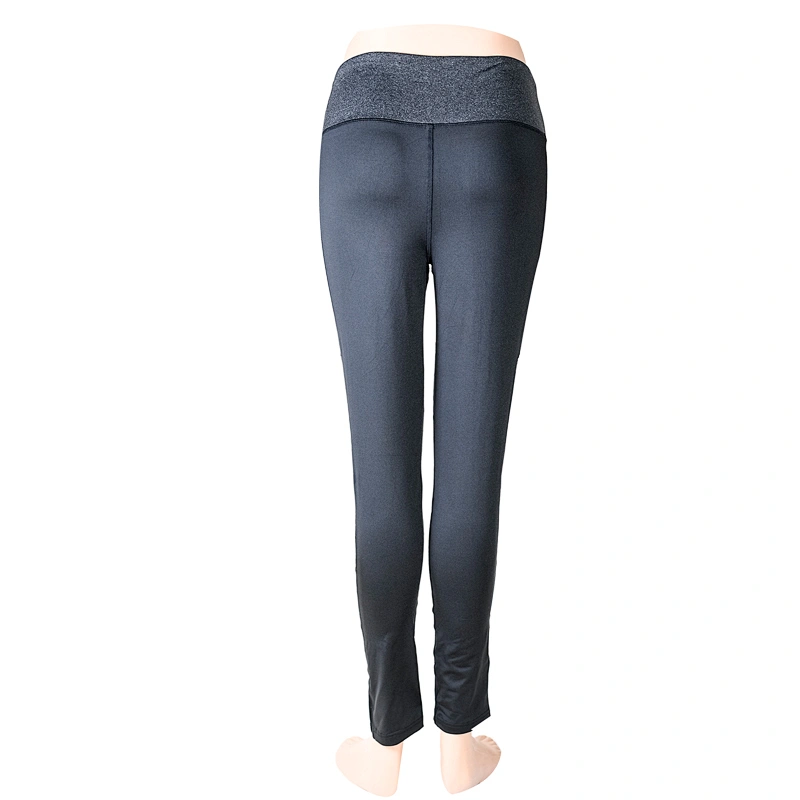 Popular 100%polyester Grey melange yoga mesh legging