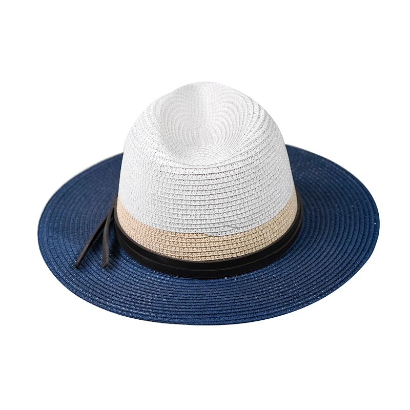 Summer big brim natural and blue china cowboy hat