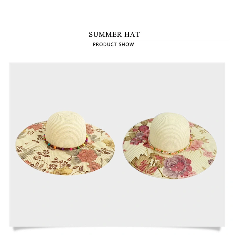 Fashion cheaper printed panama straw hat