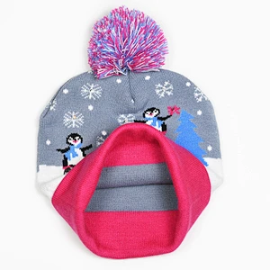 2020 LED Light-up Knitted Holiday Christmas Beanie Hat Winter Beanie With Led Lights