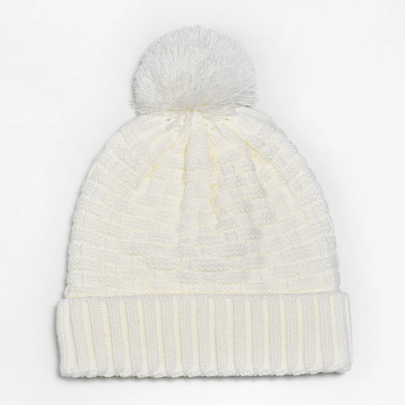 Women 's Wholesale winter custom acrylic knitted beanie hat