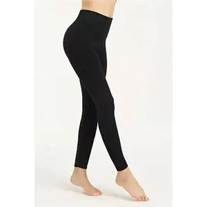 Black women cheap stretch plaid brushed lining workout Compression Skinny seamless leggings