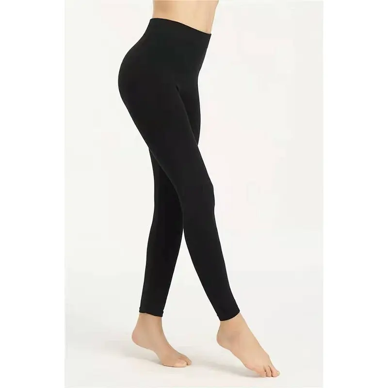 Black women cheap stretch plaid brushed lining workout Compression Skinny seamless leggings